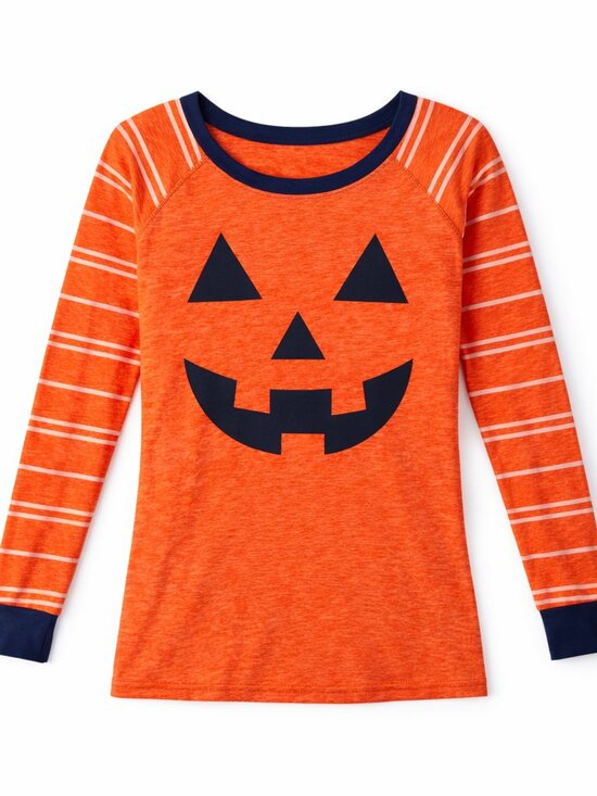 Derek Heart Other - DEREK HEART Kids Orange Jack-o'-Lantern Long Sleeve Tee Size M